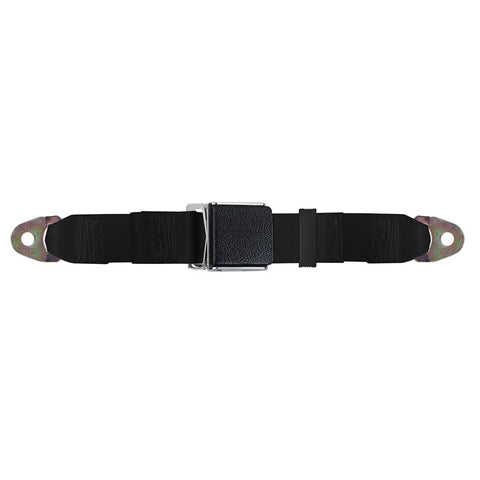 Black Texured Lift Latch Lap Belts