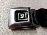 3point Retractable Seatbelt Set With 8" Drop Sash For 2door Coupes With Licenced GM Chrome Push Button Buckles