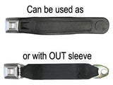 3point Retractable Seatbelt Set With 8" Drop Sash For 2door Coupes With Chrome Button