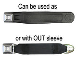 3 Point Retractable Seat Belt With Chrome Button w/ Contoured Sleeve